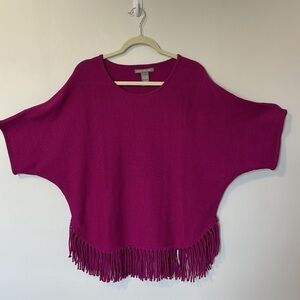 Women's ❤️Magenta ❤️ Gorgeous Sweater with Fringe❤️❤️❤️❤️